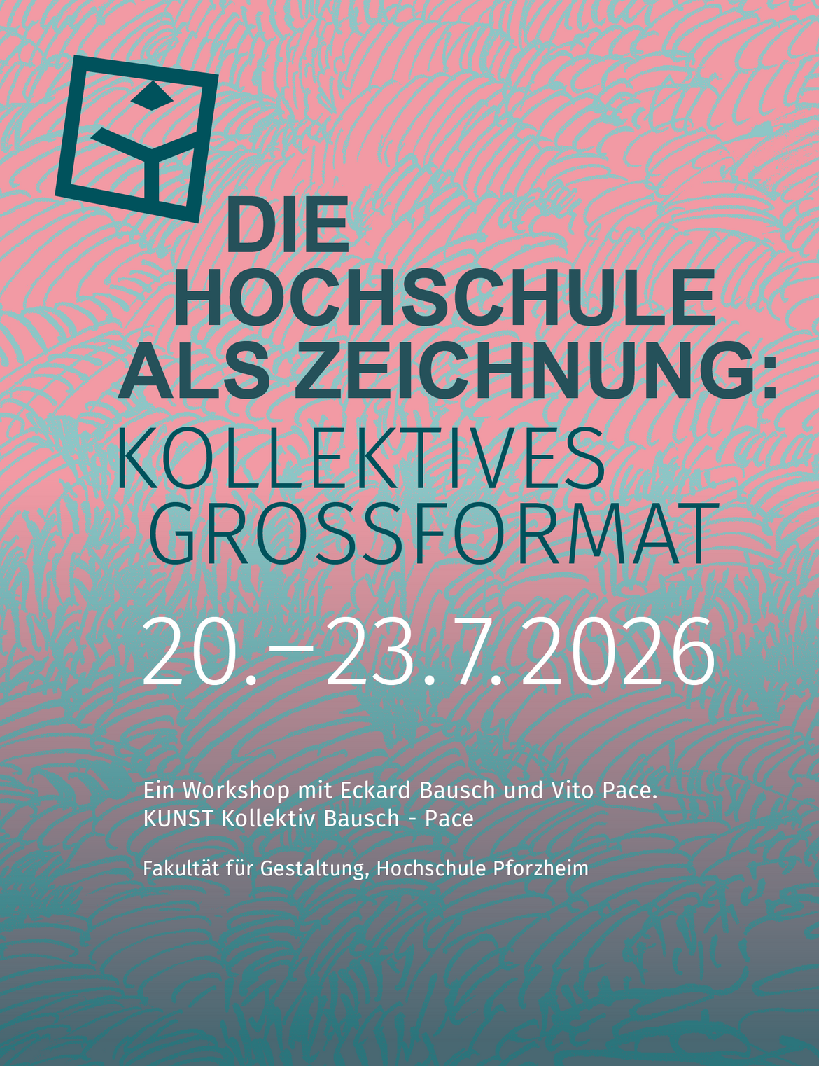 Eventplakat für "Die Hochschule als Zeichnung"