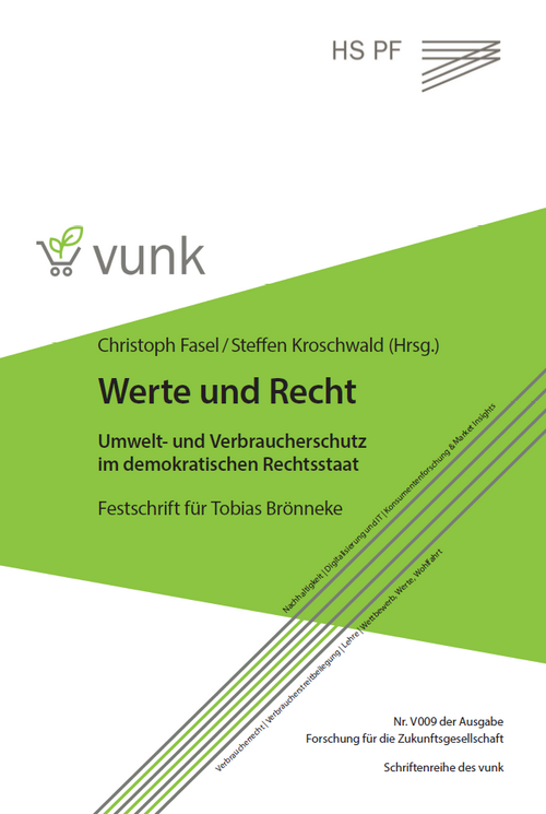 Festschrift für Tobias Brönneke in der vunk-Schriftenreihe erschienen