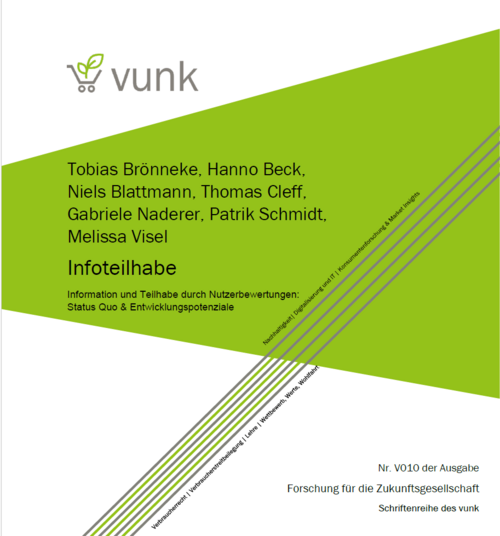 Neuer Beitrag in der Schriftenreihe des vunk: Information und Teilhabe durch Nutzerbewertungen: Status Quo & Entwicklungspotenziale