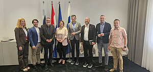 Die Pforzheimer Delegation wurde auch im Rathaus von Osijek empfangen. Beide Seiten schätzen die 44-jährige Partnerschaft zwischen der Hochschule Pforzheim (HS PF) und der Universität Osijek. Foto: Osijek