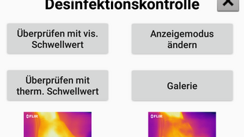 Screenshot der App nach der Überprüfung einer Desinfektion. (Foto: Christian Reiser)