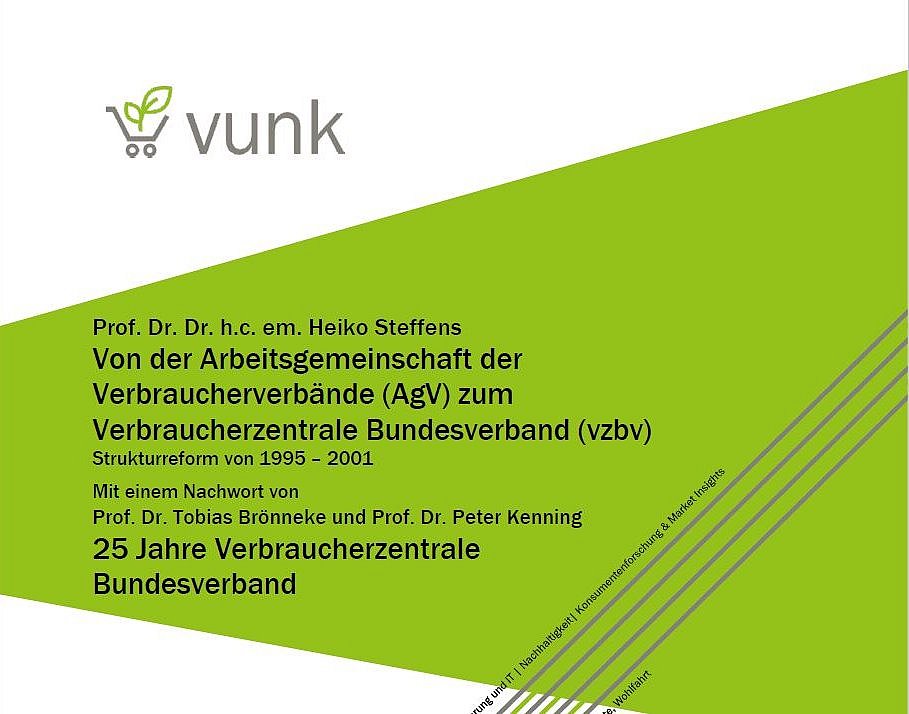 Cover des 7. Bandes des Instituts für Verbraucherschutzes vunk