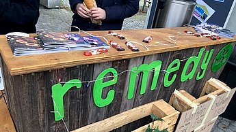 Remedy Verkaufsstand
