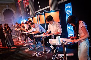 Live-Sketching-Session: Eine Stunde hatten die Studierenden Zeit, um ein Hyundai-Elektrofahrzeug zu entwerfen.