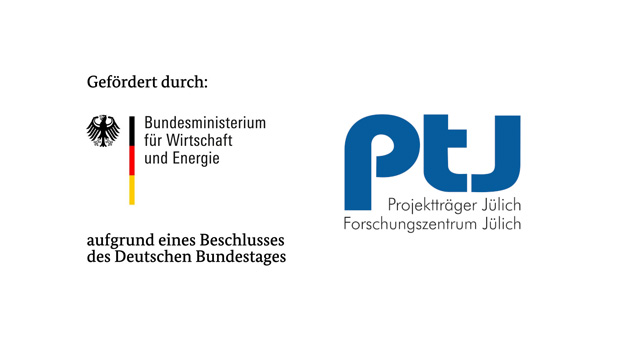 Logo der Förderer: Bundesministerium für Wirtschaft und Energie sowie Forschungszentrum Jülich