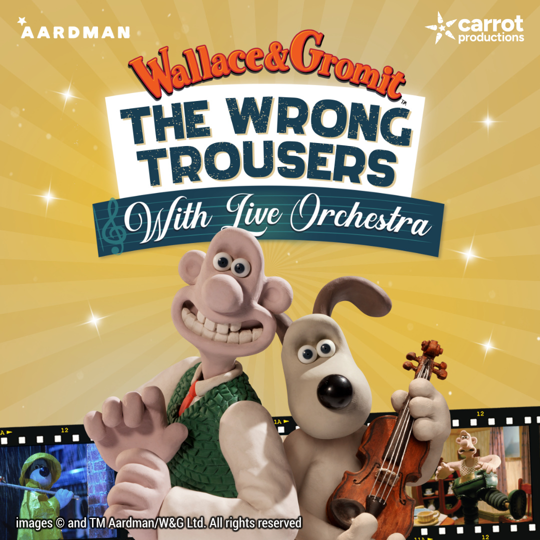 Bild mit Filmfiguren Wallace & Gromit.