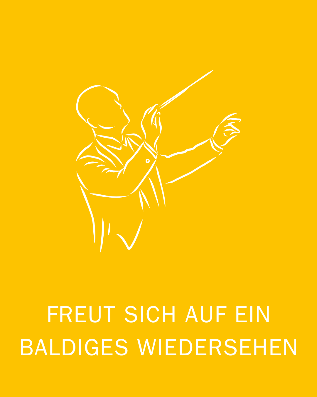 Bild mit Text: Freut sich auf ein baldiges Wiedersehen.