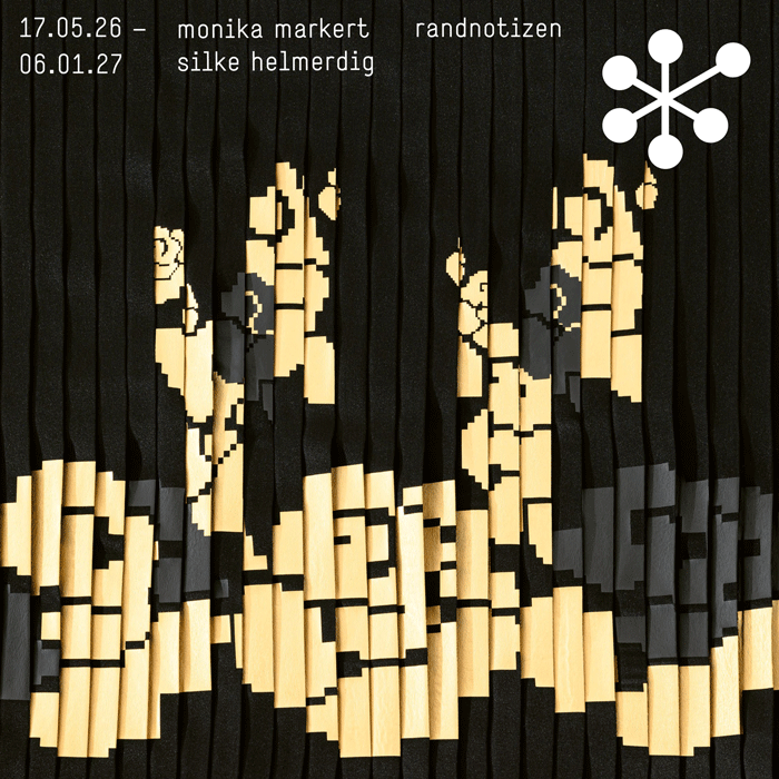 Poster für die Ausstellung Randnotizen im Schmuckmuseum